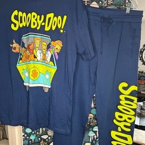 Scooby-Doo Sweatpants and T-shirt P Set in Navy Size M